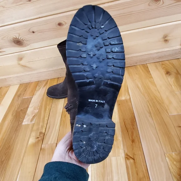 Davos Gomma Brown Suede Boots Women's Size 7 - Picture 6 of 11